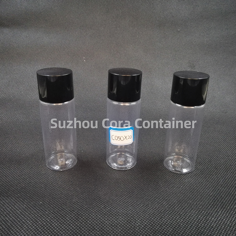 50ml Neck Size 20mm Pet Plastic Cosmetic Bottle with Screawing Cap