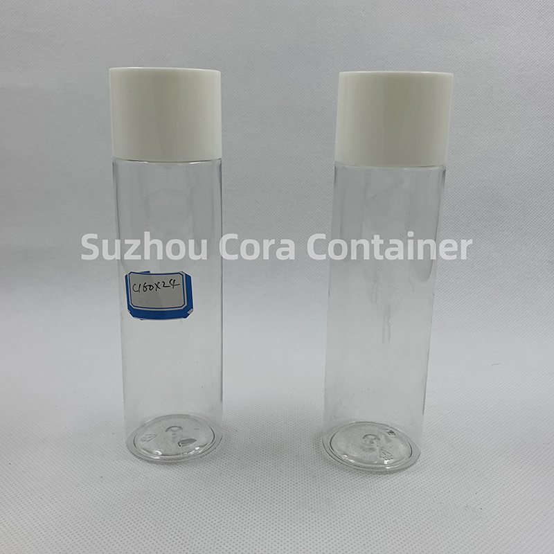 160ml Neck Size 24mm Pet Plastic Cosmetic Bottle with Screawing Cap