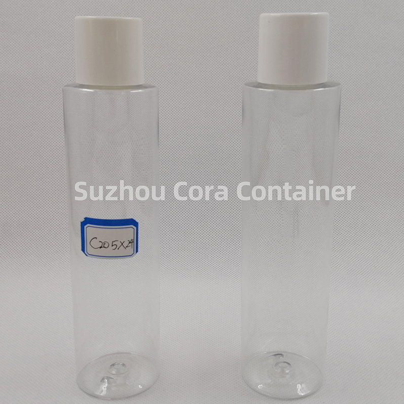 205ml Neck Size 24mm Pet Plastic Cosmetic Bottle with Screawing Cap