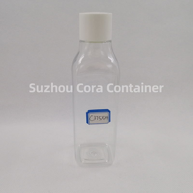 375ml Neck Size 24mm Pet Plastic Cosmetic Bottle with Screawing Cap